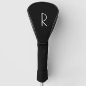 Solid Black op maat Golfheadcover (Voorkant)