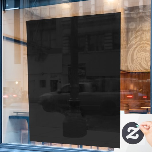 Solid Black Partial Transparent Design Raamsticker (Cafe Raam)