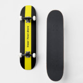Solid Black Skateboard with Your Custom Message (Recto)