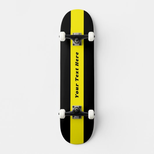 Solid Black Skateboard with Your Custom Message (Recto)