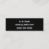 Solid Black tweekleurige mini-Visitekaartjes Mini Visitekaartje (Voorkant)