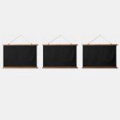 Solid Black WFH achtergrondscherm achtergrond drie Hangend Wandkleed (Driedubbel)