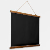 Solid Black WFH achtergrondscherm Hangend Wandkleed (Gebogen)