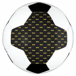 Solid Black with Metallic Gold Mark Style Voetbal
