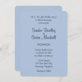 Solid Blue Wedding-uitnodigingen Kaart (Voorkant / Achterkant)