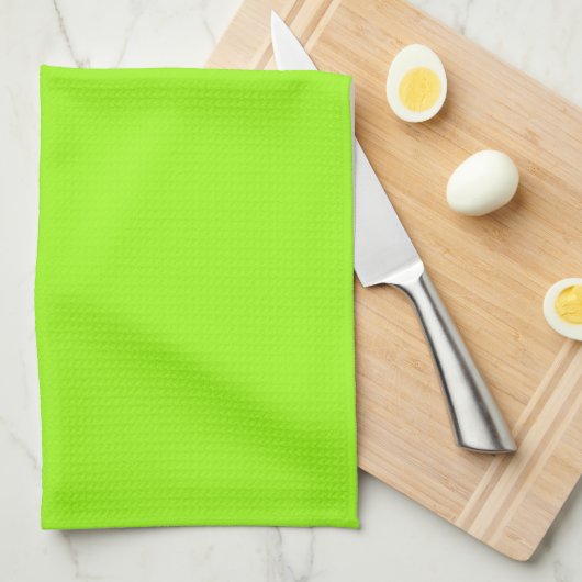 Solid Bright Chartreuse Green Kitchen Towel Theedoek (Quarter Fold)
