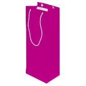 Solid Bright Magenta Wijn Cadeautas (Achterkant Gekanteld)