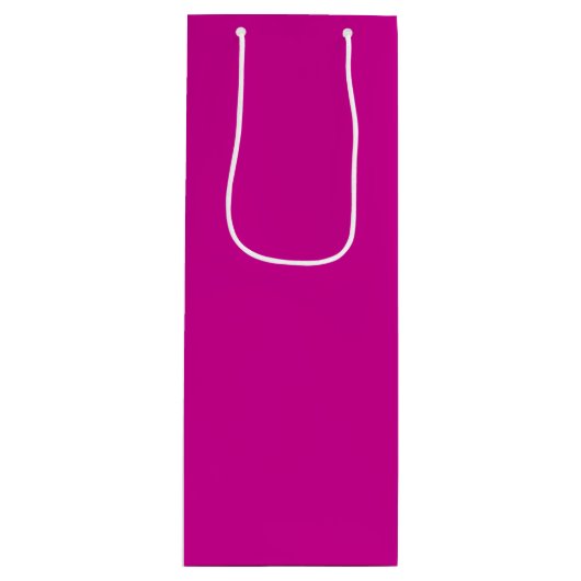 Solid Bright Magenta Wijn Cadeautas (Voorkant)