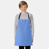 Solid Bright Sky Blue Apron Schort (Gedragen)