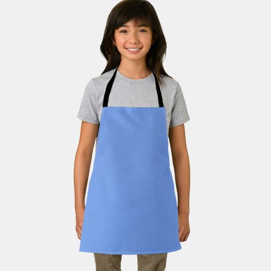 Solid Bright Sky Blue Apron Schort (Insitu)