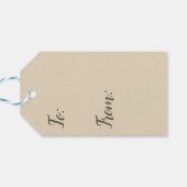 Solid Brown Gift Label Cadeaulabel (Achterkant Horizontaal)
