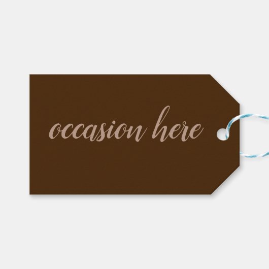 Solid Brown Gift Label Cadeaulabel (Voorkant (Horizontaal))