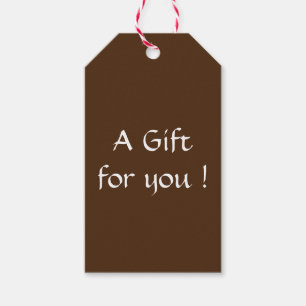 Solid Brown Gift Labels Cadeaulabel