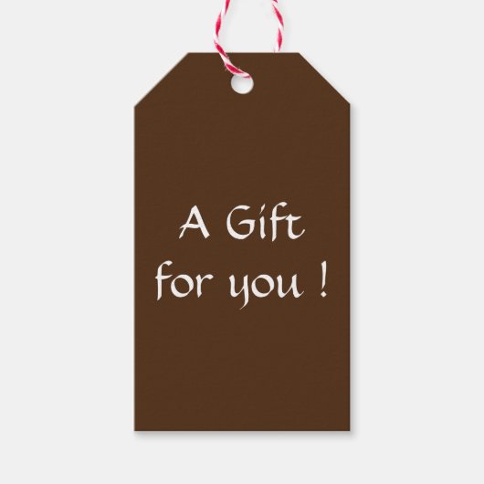 Solid Brown Gift Labels Cadeaulabel (Voorkant)