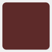 Solid Burnt Maroon Square Stickers (Devant)