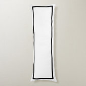 Solid Classic Zwart met Wit Trim Body Kussen (Voorkant Verticaal)
