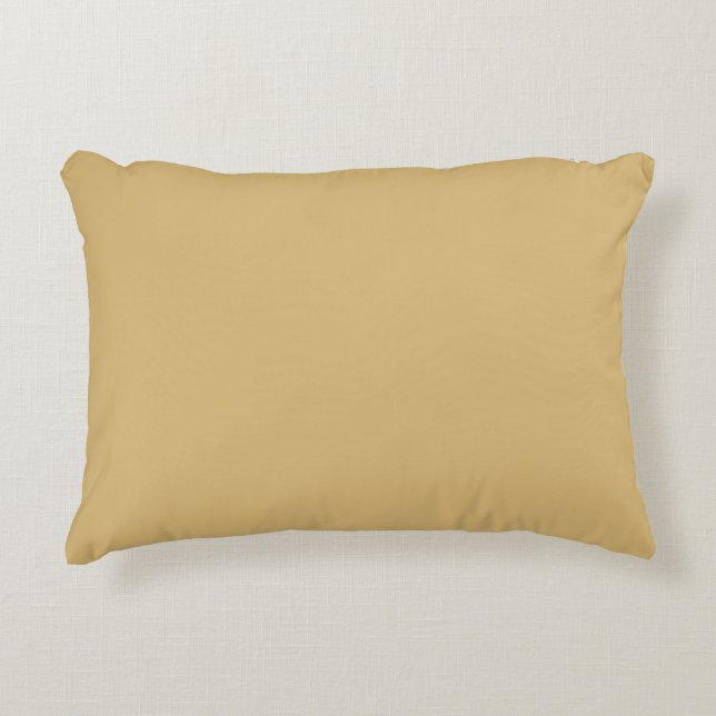 Solid Color Beige Accent Kussen (Voorkant)