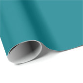 Solid Color Blue Blauwgroen Cadeaupapier (Rol Hoek)