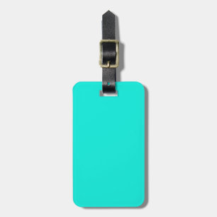 Solid Color: Bright Aqua Bagagelabel