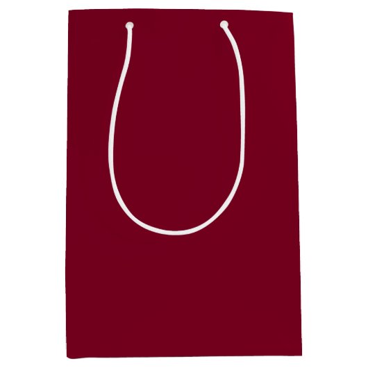 Solid Color burgundy maroon Medium Cadeauzakje (Voorkant)