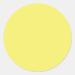 Solid Color FFFF66 gele achtergrondSjabloon Ronde Sticker