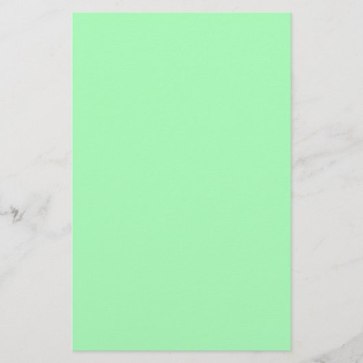 Solid Color Mint Green Briefpapier (Voorkant)