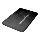 Solid Color Modern Basic Black Monogramed Badmat (Gekanteld)