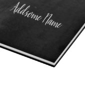 Solid Color Modern Basic Black Monogramed Snijplank (Hoek)