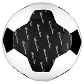 Solid Color Modern Basic Black Monogramed Voetbal (Gedraaid)