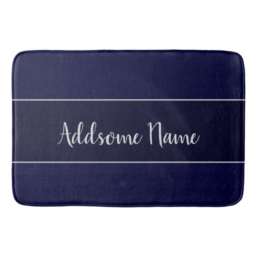 Solid Color Modern Navy Blue Stylish Badmat (Voorkant)