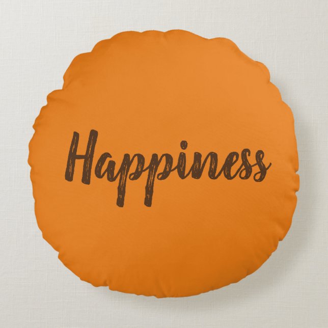 Solid Color Name Sjabloon Rond Kussen (Voorkant)