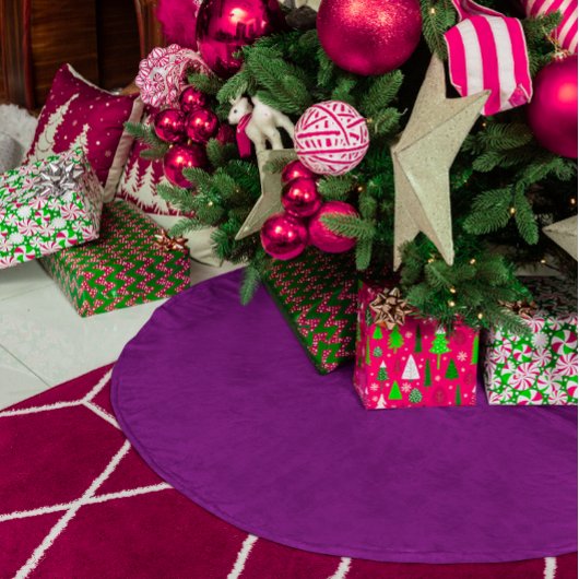 Solid Color Paars Kerstboom Rok