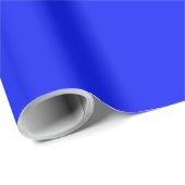 Solid color plain sapphire bright blue cadeaupapier (Rol Hoek)