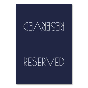 Solid Color Simple Reserved Seed Tented Sign Kaart