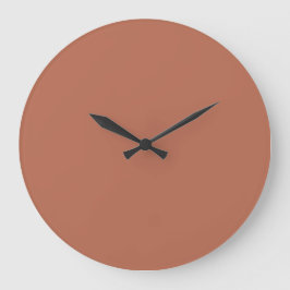 Solid Color Wall Clock - Aardrijke Warm Terracotta Grote Klok
