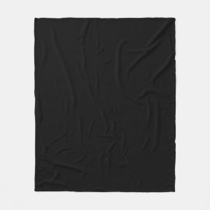 Solid Color: zwart Fleece Deken