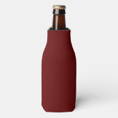 Solid Cranberry Maroon Color Personaliseren Flesjeskoeler (Fles Voorkant)