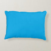 Solid Cyan Blue Background  Accent Kussen (Achterkant)