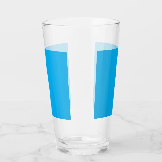 Solid Cyan Blue Background | Summer Minimal Style Glas (Rechts)