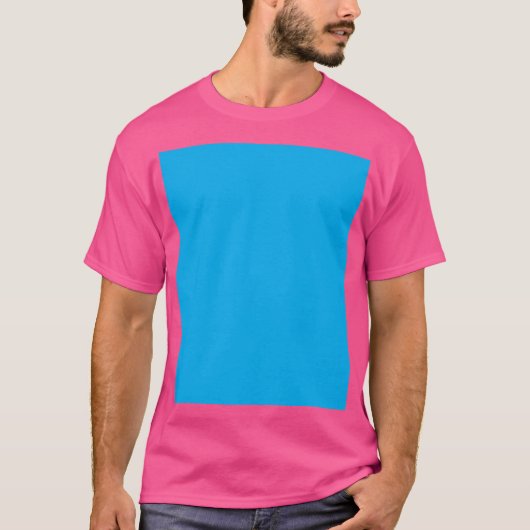 Solid Cyan Blue Background | Summer Minimal Style T-shirt (Voorkant)