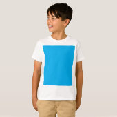 Solid Cyan Blue Background | Summer Minimal Style T-shirt (Voorkant volledig)