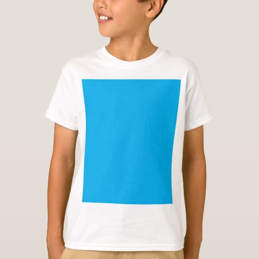 Solid Cyan Blue Background | Summer Minimal Style T-shirt (Voorkant)