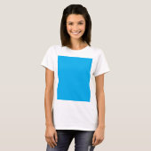 Solid Cyan Blue Background | Summer Minimal Style T-shirt (Voorkant volledig)