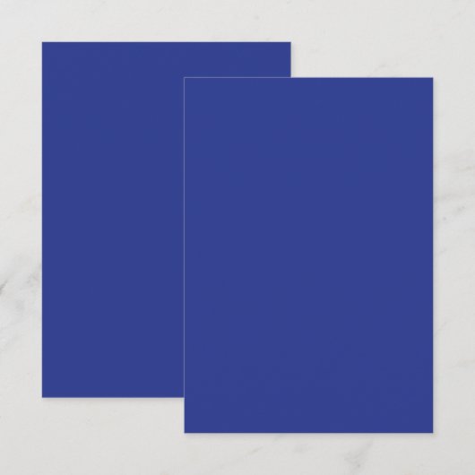 Solid Deep Blue Backdrop | Bold Minimalist Design Bedankkaart (Voorkant / Achterkant)