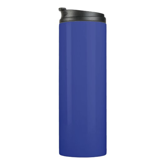 Solid Deep Blue Backdrop | Bold Minimalist Design Thermosbeker (Geroteerd rechts)