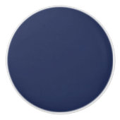 Solid Deep Blue Ceramic Knop (Voorkant)