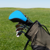 Solid Deep Sky Blue Modern Stijlvol Golfheadcover (Insitu)