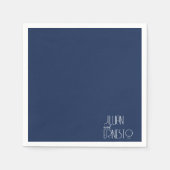 Solid Donkerblauwe Lelie van de Vallei Custom Servet (Voorkant)