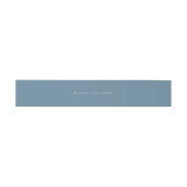 Solid Dusty Blue Personalized Weddenschap Uitnodigingen Wikkel (Vlak)