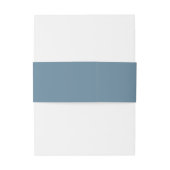 Solid Dusty Blue Personalized Weddenschap Uitnodigingen Wikkel (Achterkant Voorbeeld)